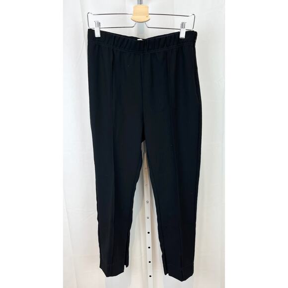 by ANTHROPOLOGIE Petite M PM Pintuck Pleat Flat Front Side Zip Ankle Pants Black - Picture 1 of 9